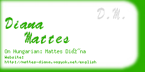diana mattes business card